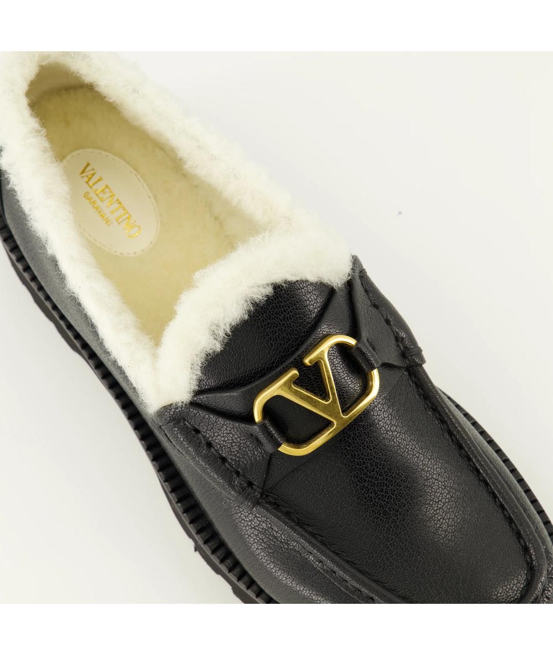 VALENTINO Черные кожаные лоферы, фото 6