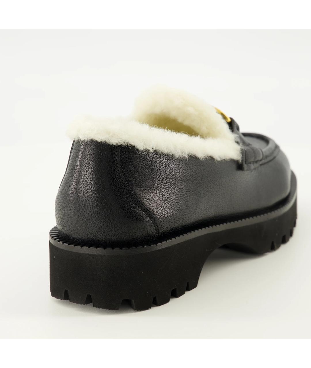 VALENTINO Черные кожаные лоферы, фото 5