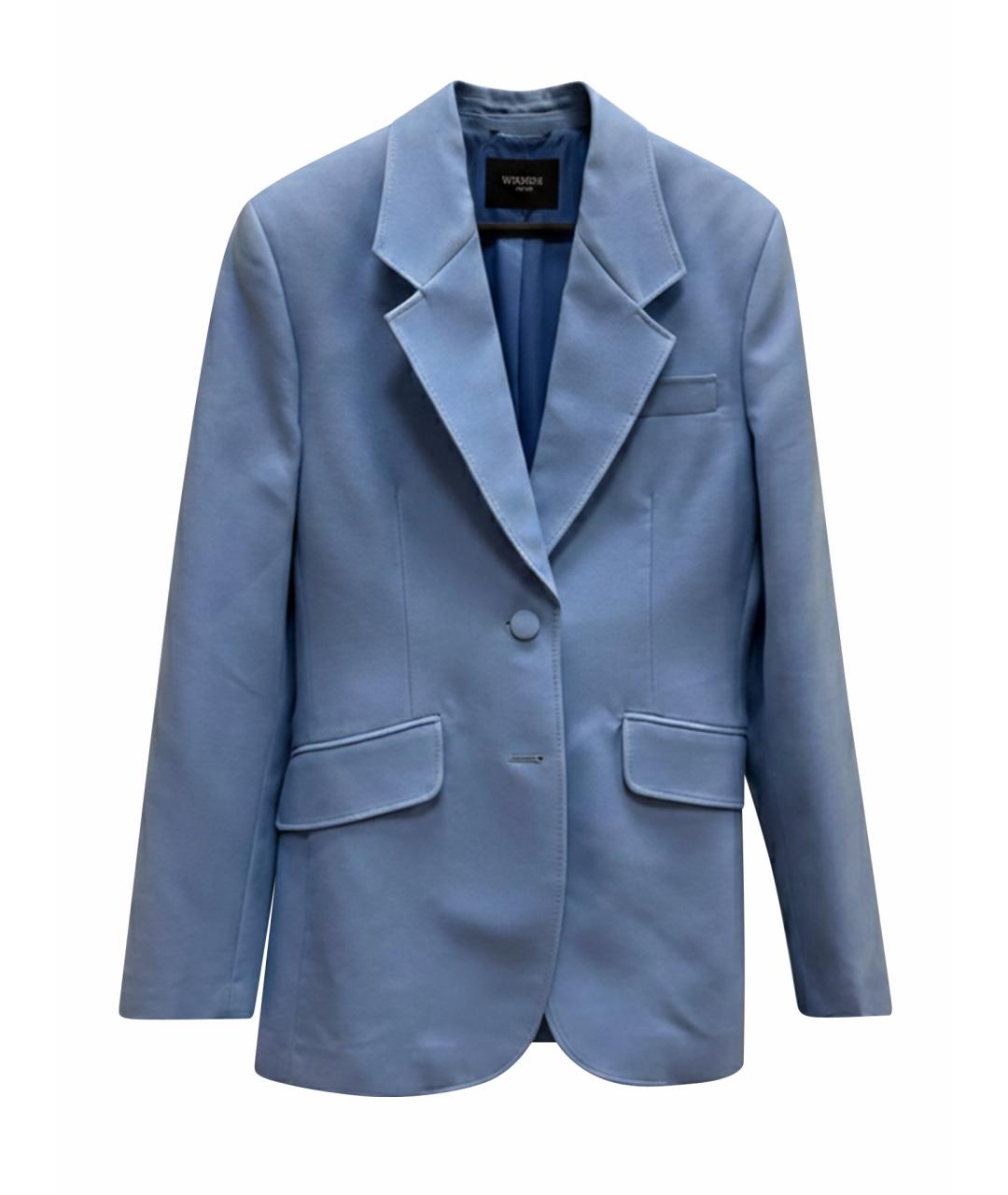 MIU MIU Голубой вискозный жакет/пиджак, фото 1