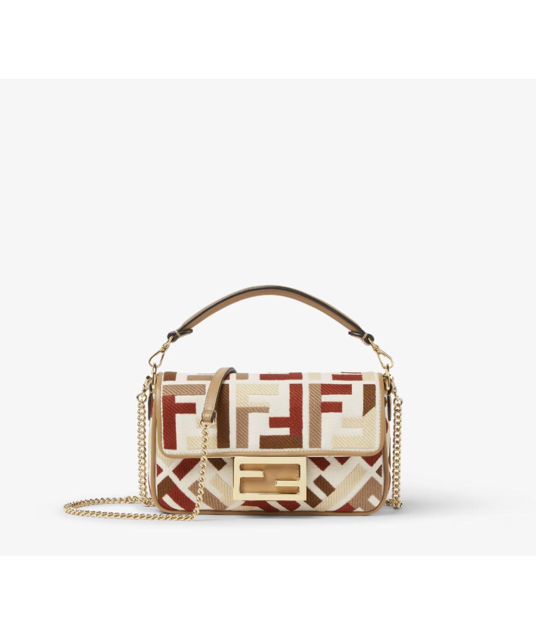 FENDI Мульти тканевая сумка с короткими ручками, фото 6