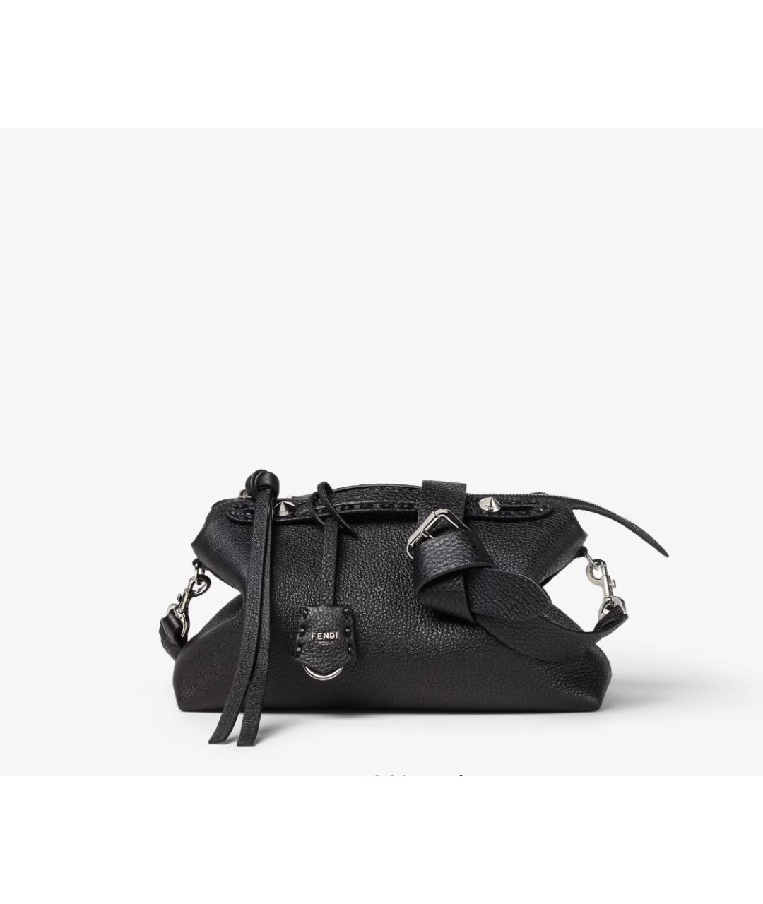 FENDI Черная кожаная сумка через плечо, фото 2
