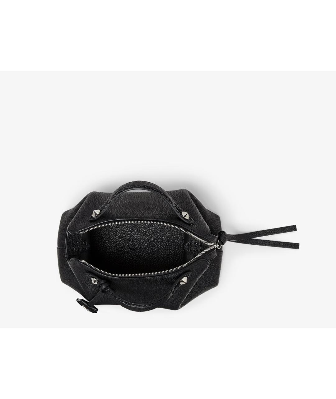 FENDI Черная кожаная сумка через плечо, фото 6