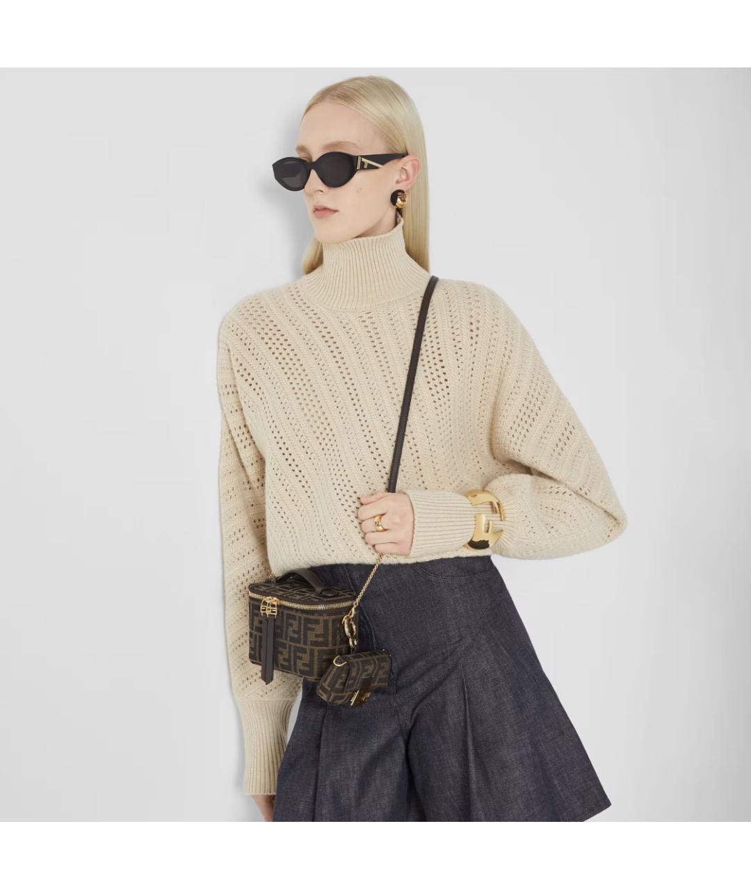 FENDI Коричневая сумка через плечо, фото 2