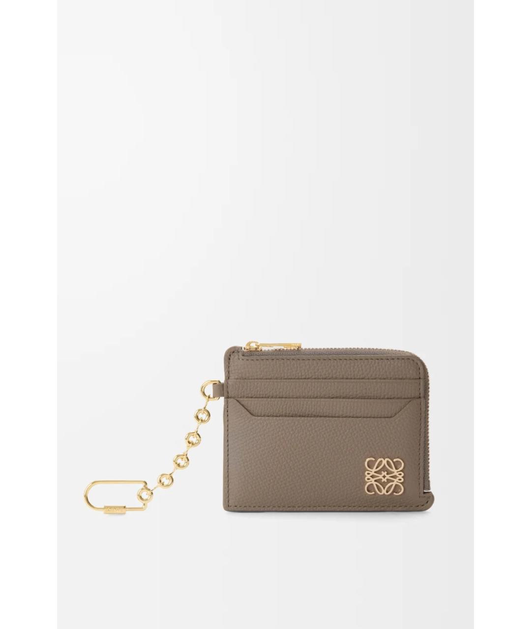 LOEWE Бежевый кожаный кардхолдер, фото 6