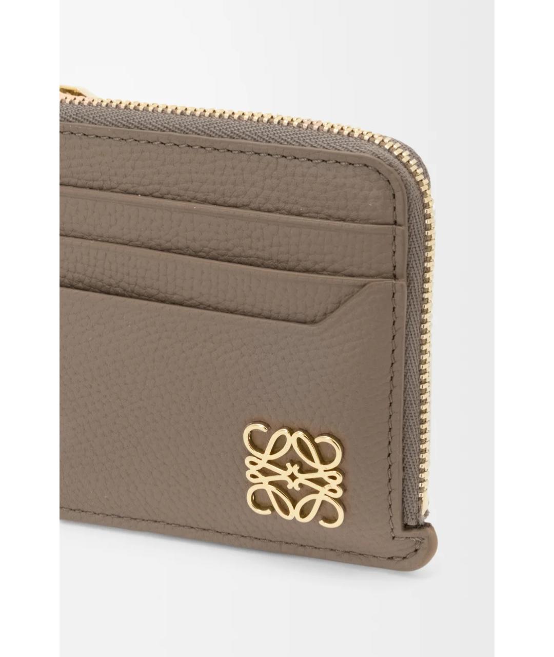 LOEWE Бежевый кожаный кардхолдер, фото 5