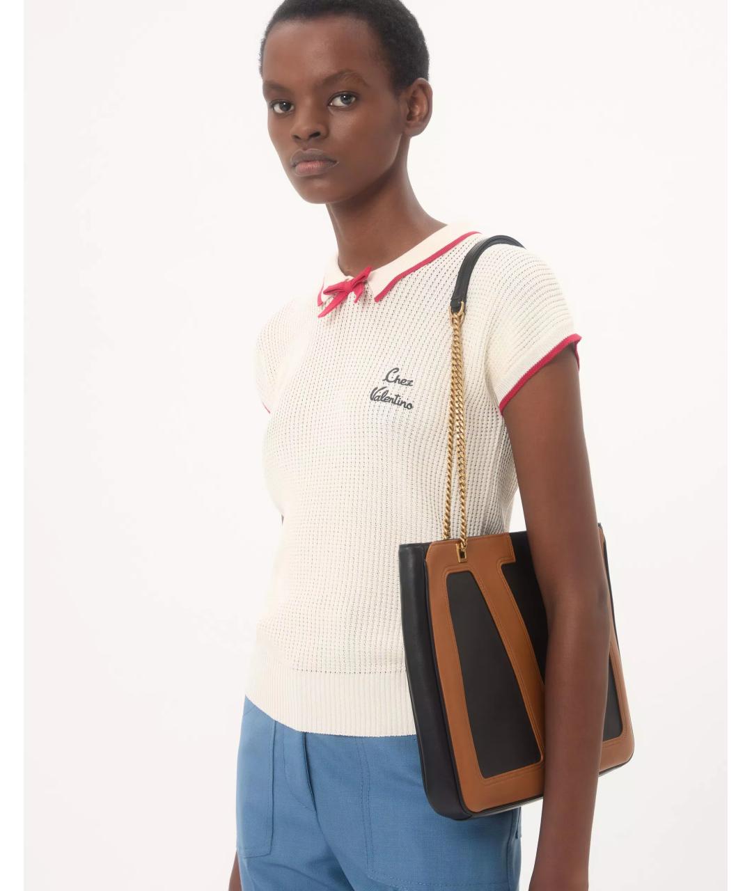 VALENTINO Белый хлопковый джемпер / свитер, фото 2