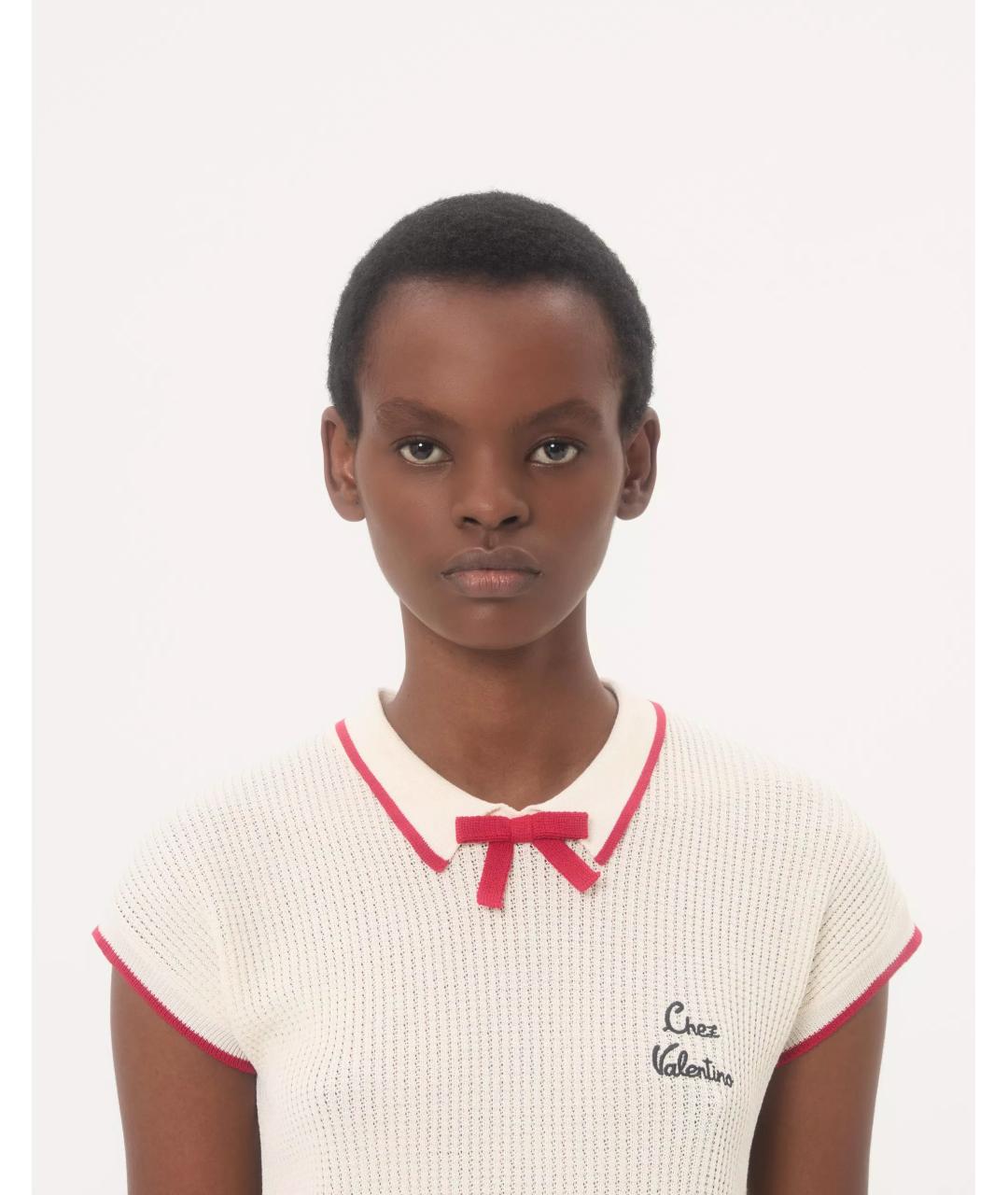 VALENTINO Белый хлопковый джемпер / свитер, фото 3