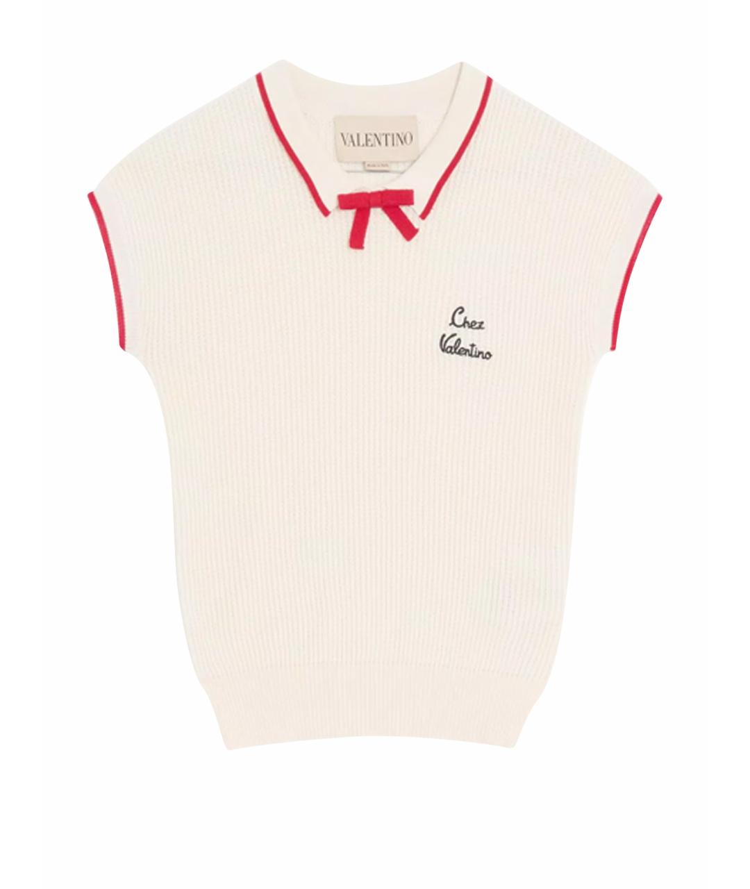VALENTINO Белый хлопковый джемпер / свитер, фото 1