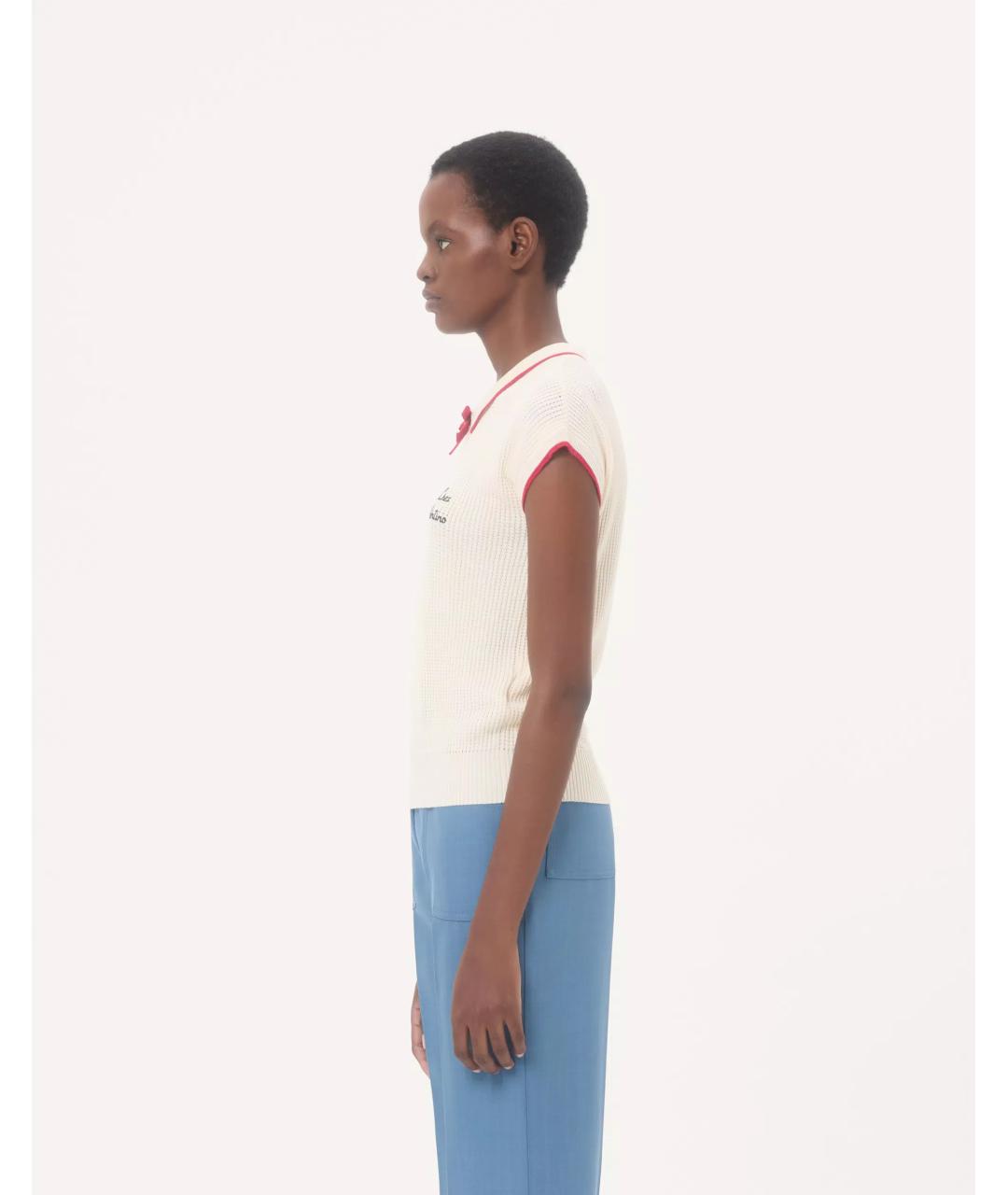 VALENTINO Белый хлопковый джемпер / свитер, фото 5