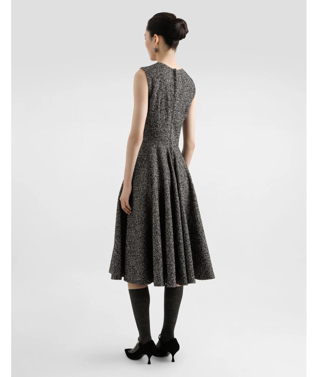 DOLCE&GABBANA Мульти шерстяное повседневное платье, фото 5