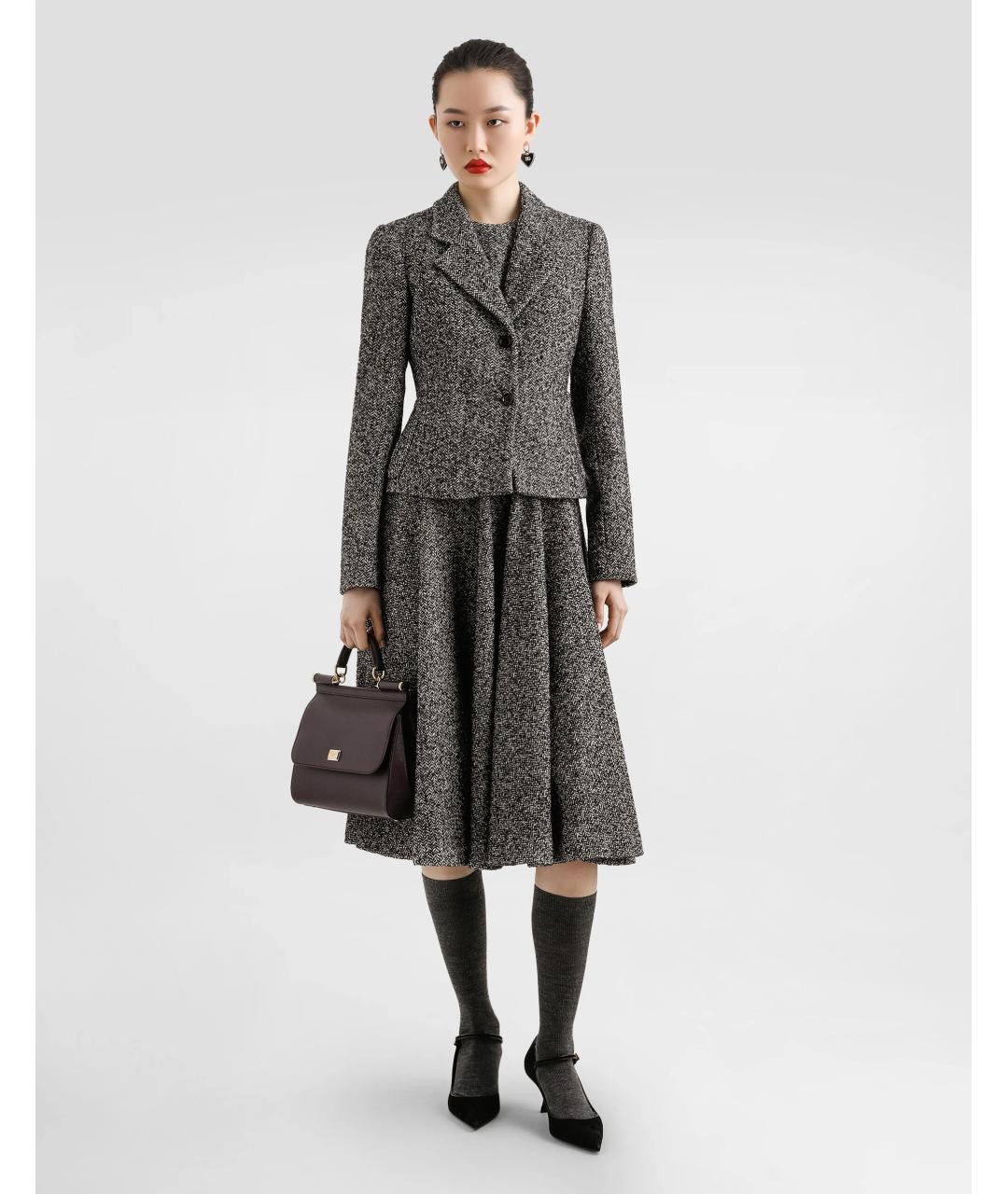 DOLCE&GABBANA Мульти шерстяное повседневное платье, фото 2