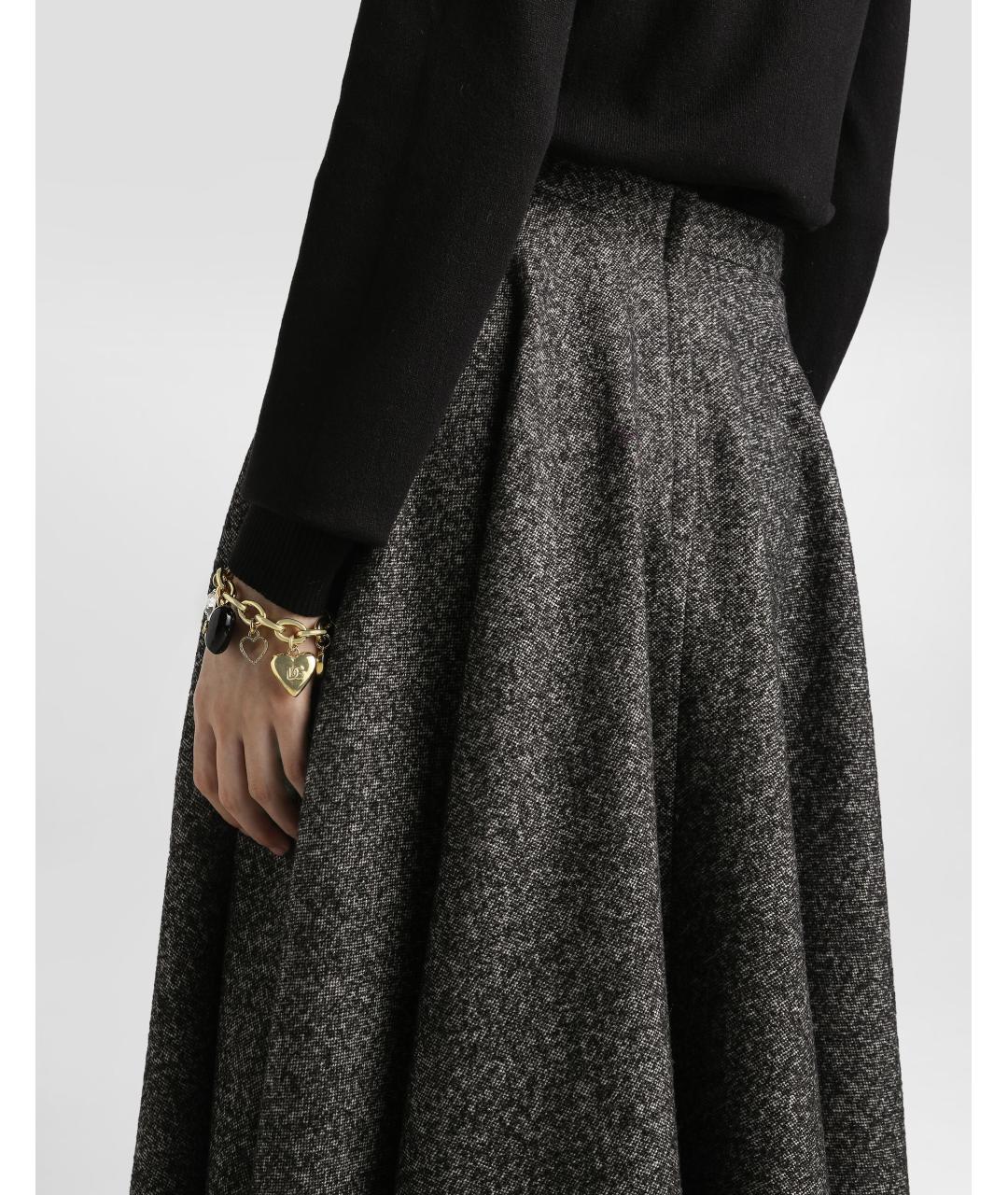 DOLCE&GABBANA Мульти шерстяная юбка миди, фото 5