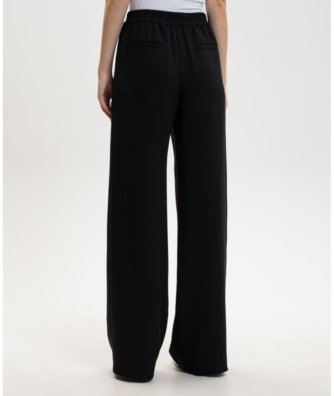 VALENTINO Черные шелковые прямые брюки, фото 3