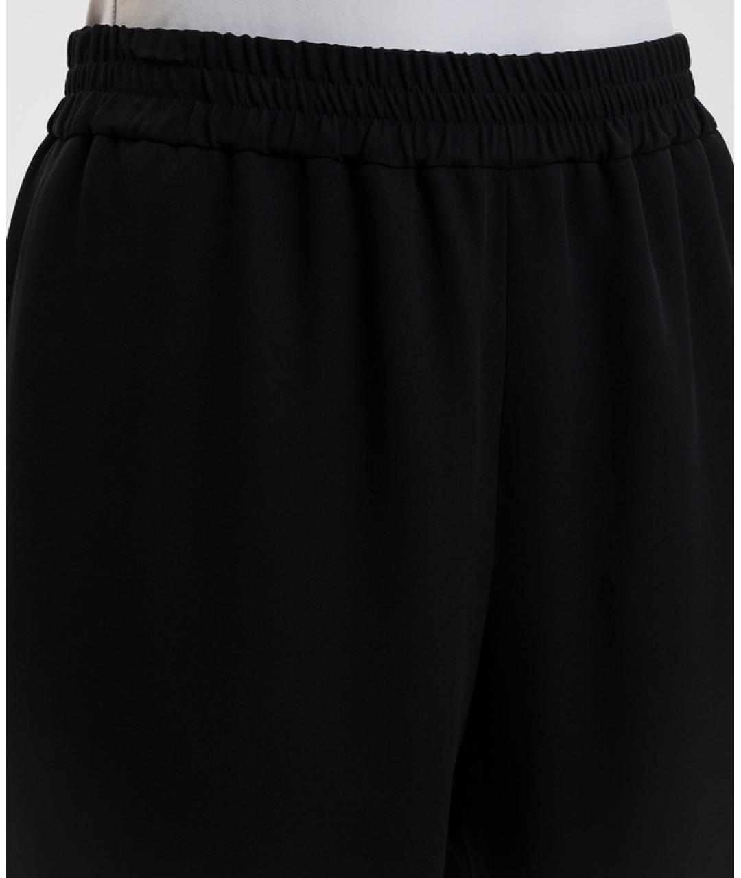 VALENTINO Черные шелковые прямые брюки, фото 4