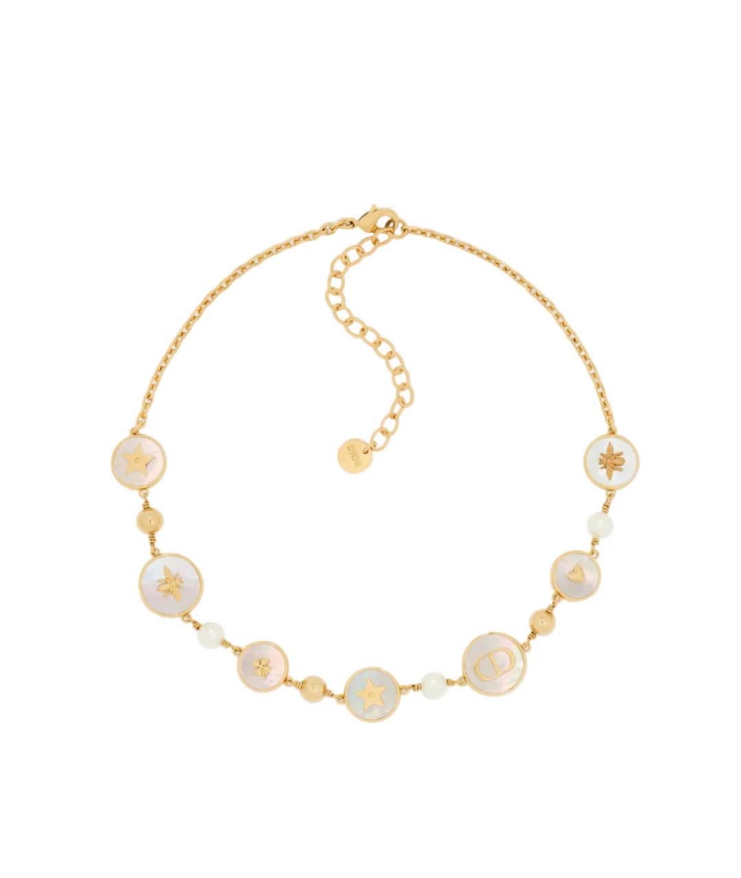 CHRISTIAN DIOR Золотое латунное колье, фото 1