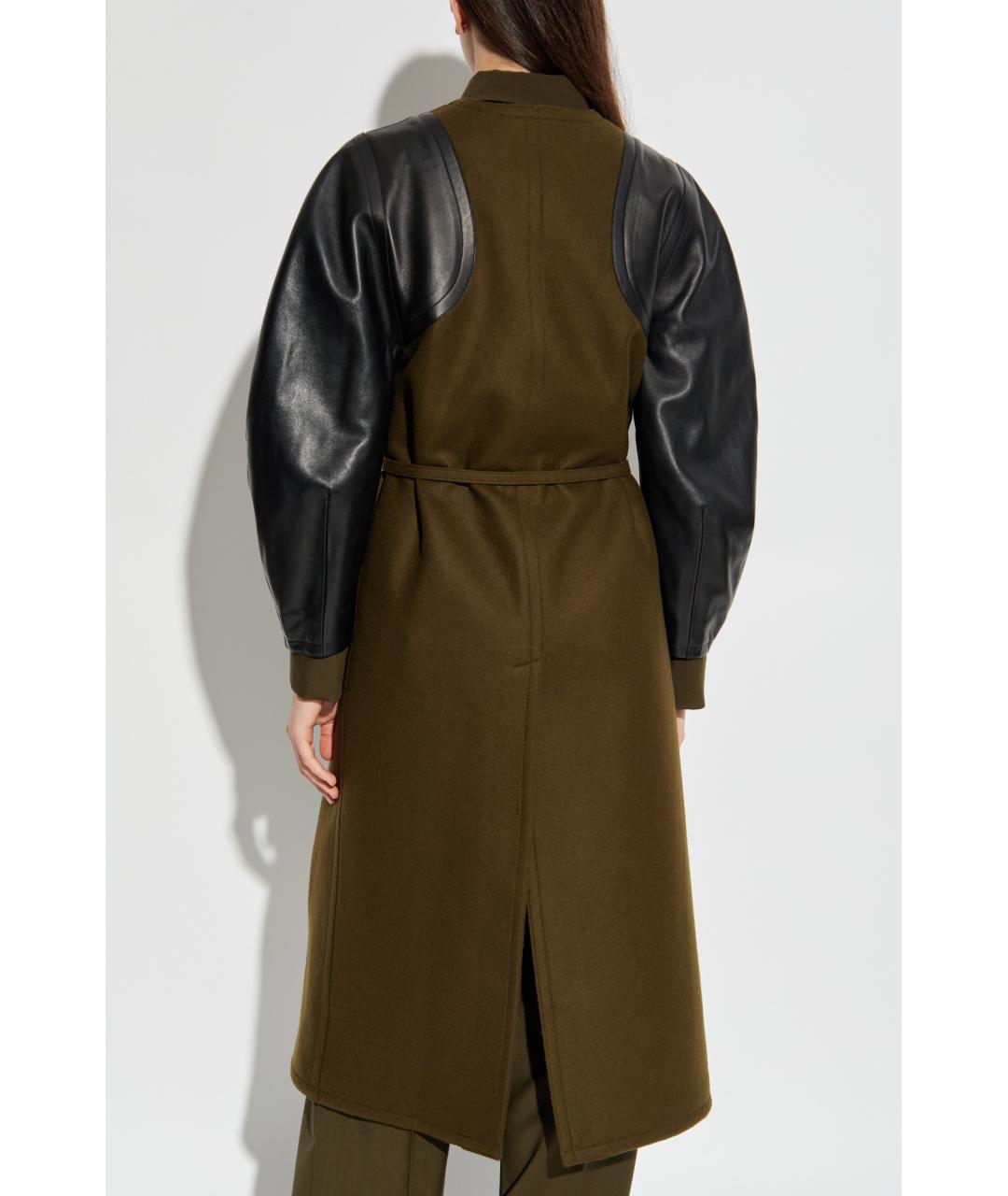 FENDI Зеленые шерстяное пальто, фото 3