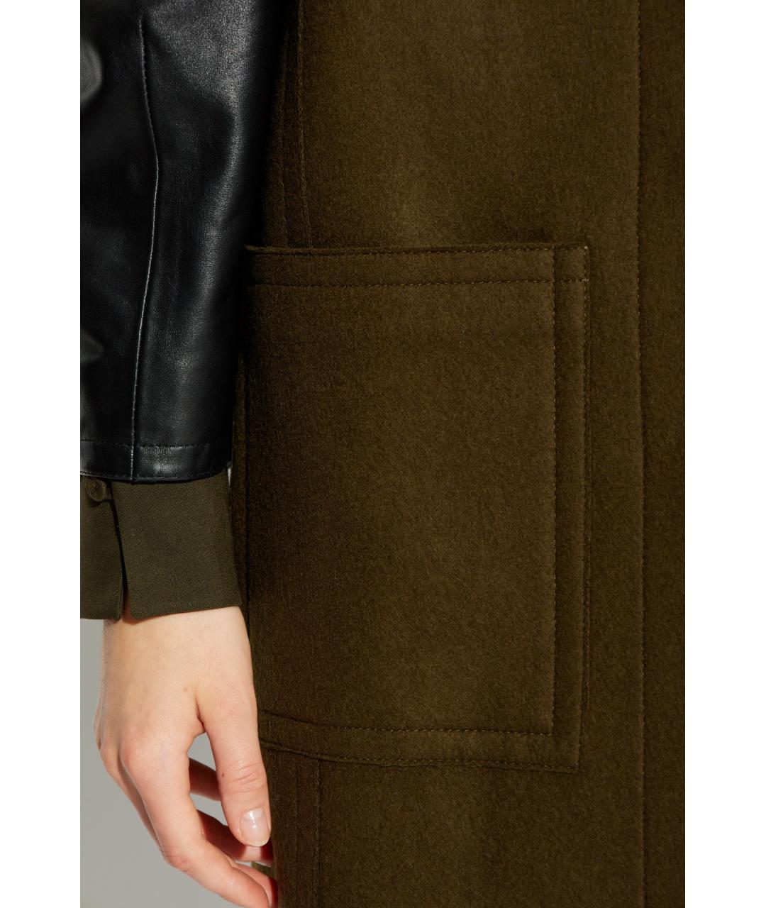 FENDI Зеленые шерстяное пальто, фото 4