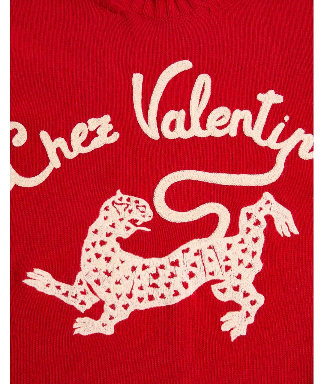 VALENTINO Красный шерстяной джемпер / свитер, фото 6