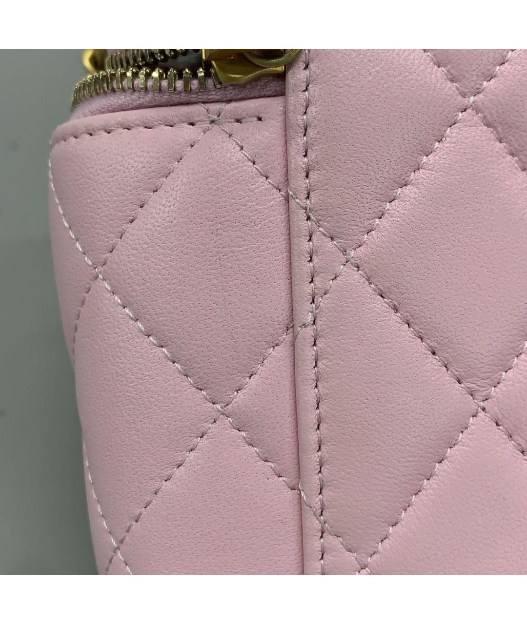 CHANEL Розовая кожаная сумка через плечо, фото 8