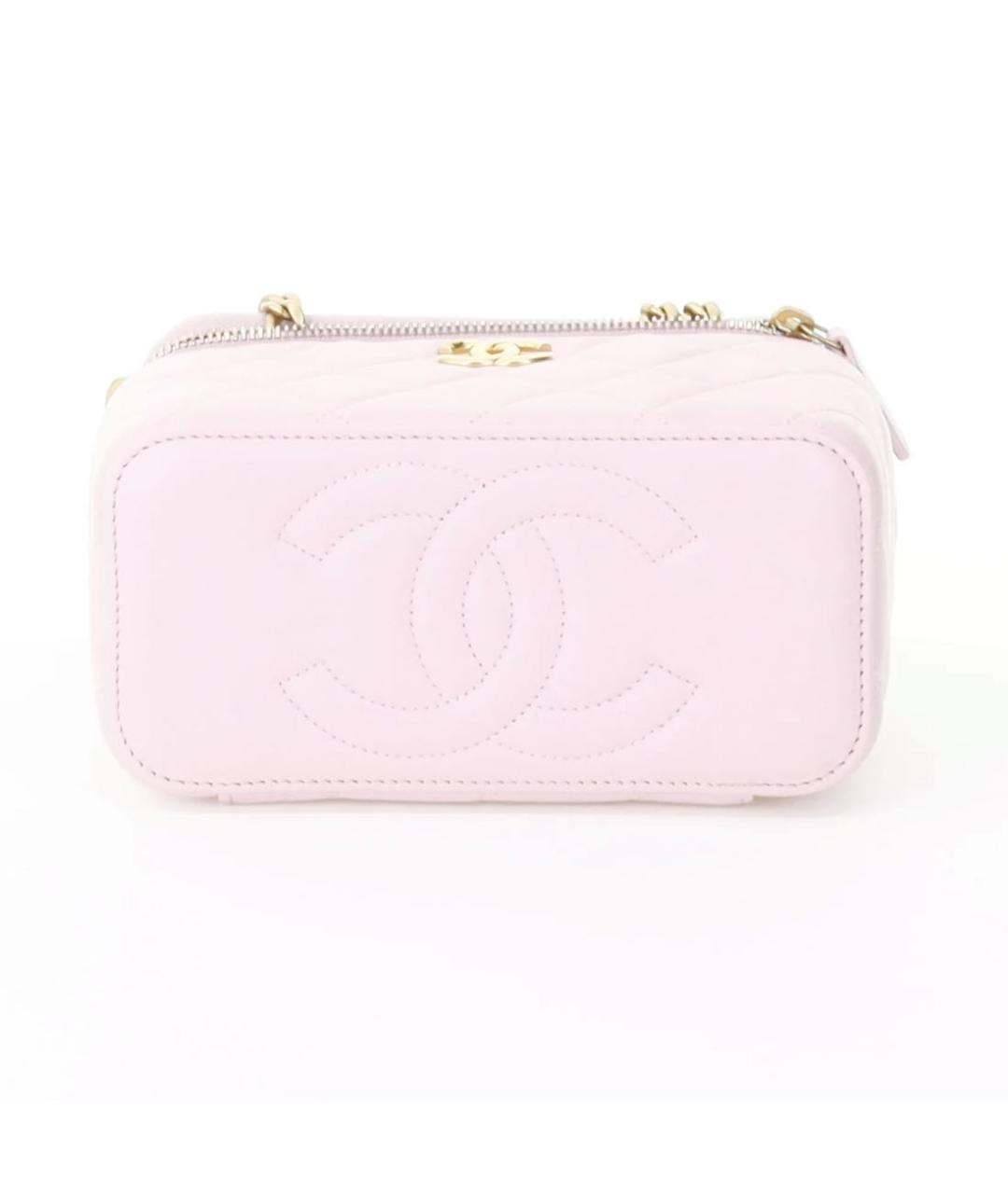 CHANEL Розовая кожаная сумка через плечо, фото 6