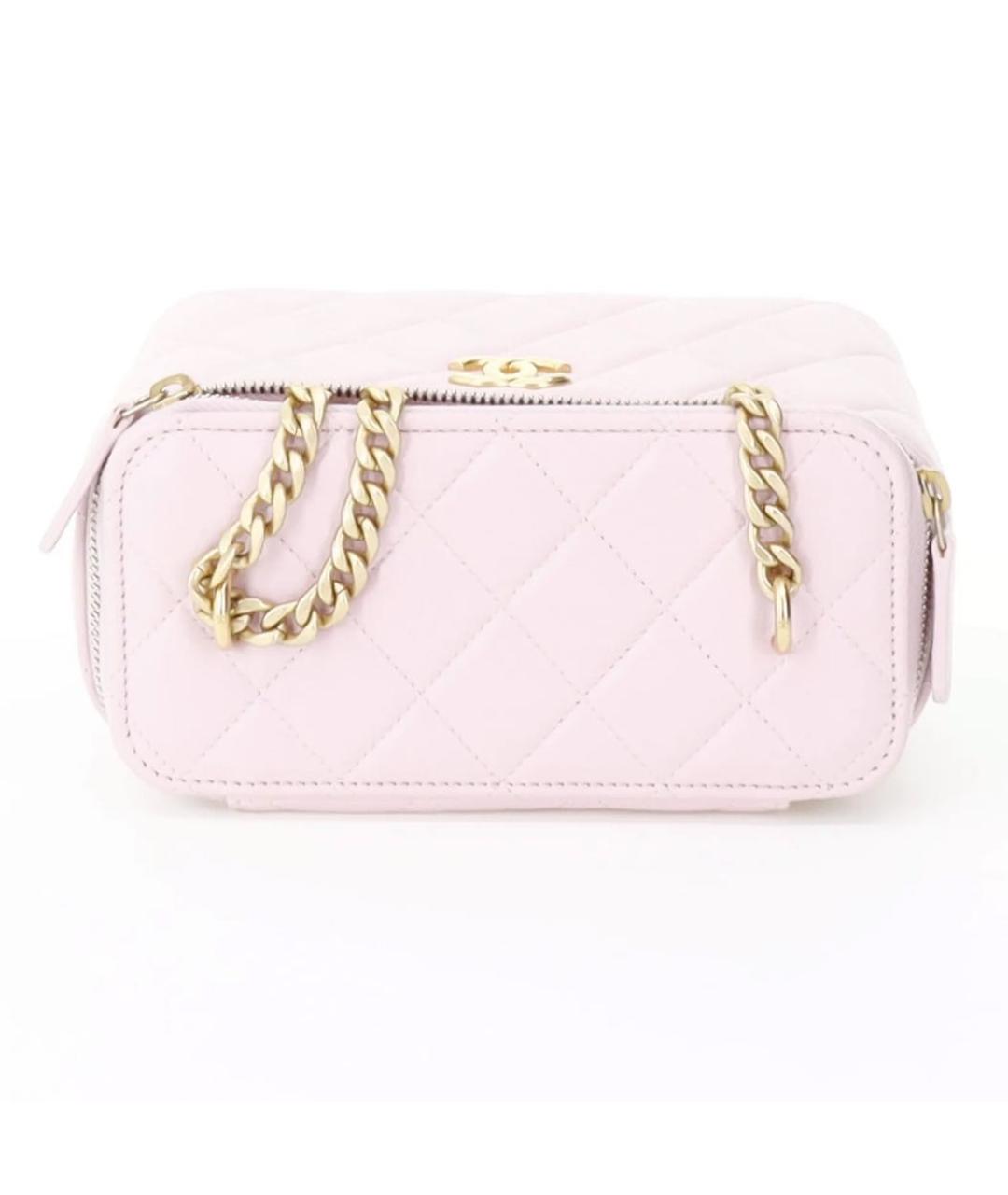 CHANEL Розовая кожаная сумка через плечо, фото 5