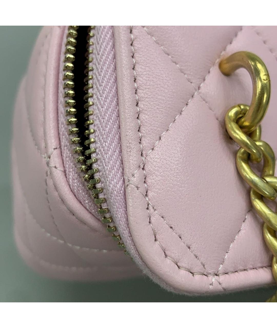 CHANEL Розовая кожаная сумка через плечо, фото 7