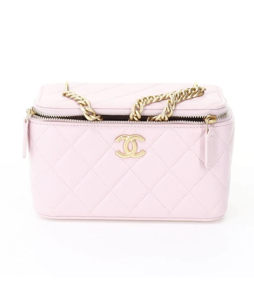 CHANEL Розовая кожаная сумка через плечо, фото 9
