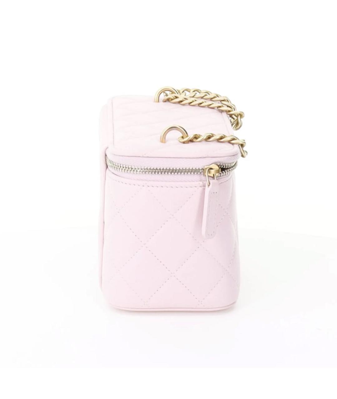 CHANEL Розовая кожаная сумка через плечо, фото 4