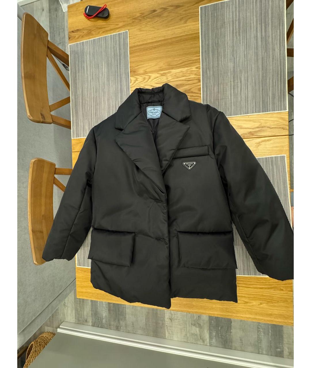 PRADA Черная полиэстеровая куртка, фото 7