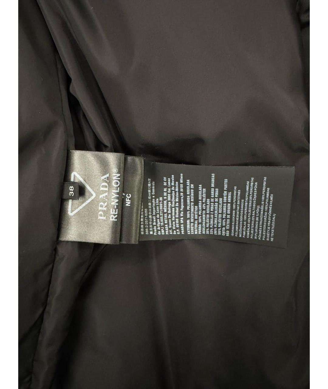 PRADA Черная полиэстеровая куртка, фото 5