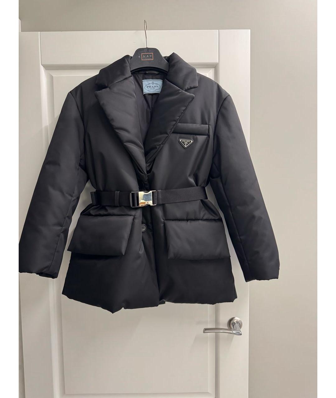 PRADA Черная полиэстеровая куртка, фото 4