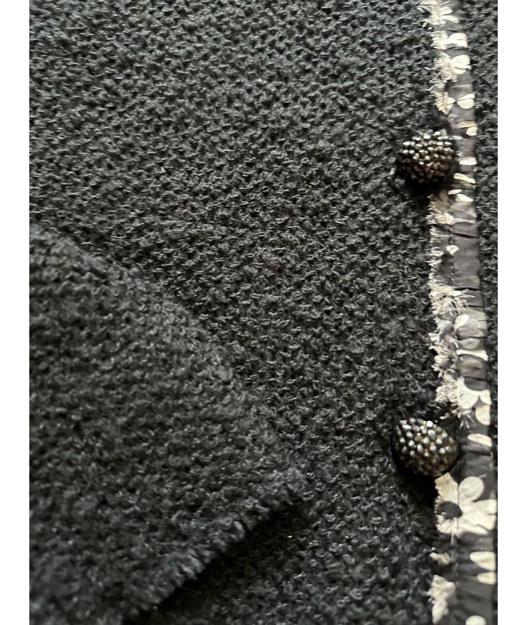 DOLCE&GABBANA Черный твидовый кардиган, фото 4
