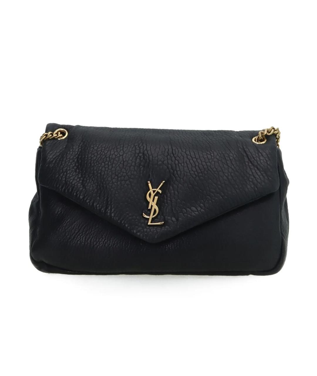 SAINT LAURENT Черная кожаная сумка тоут, фото 9