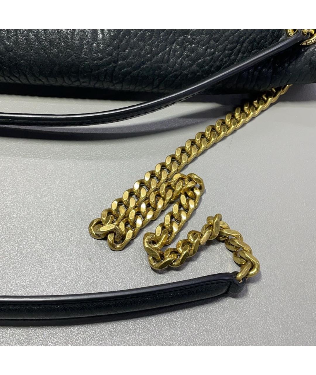 SAINT LAURENT Черная кожаная сумка тоут, фото 8