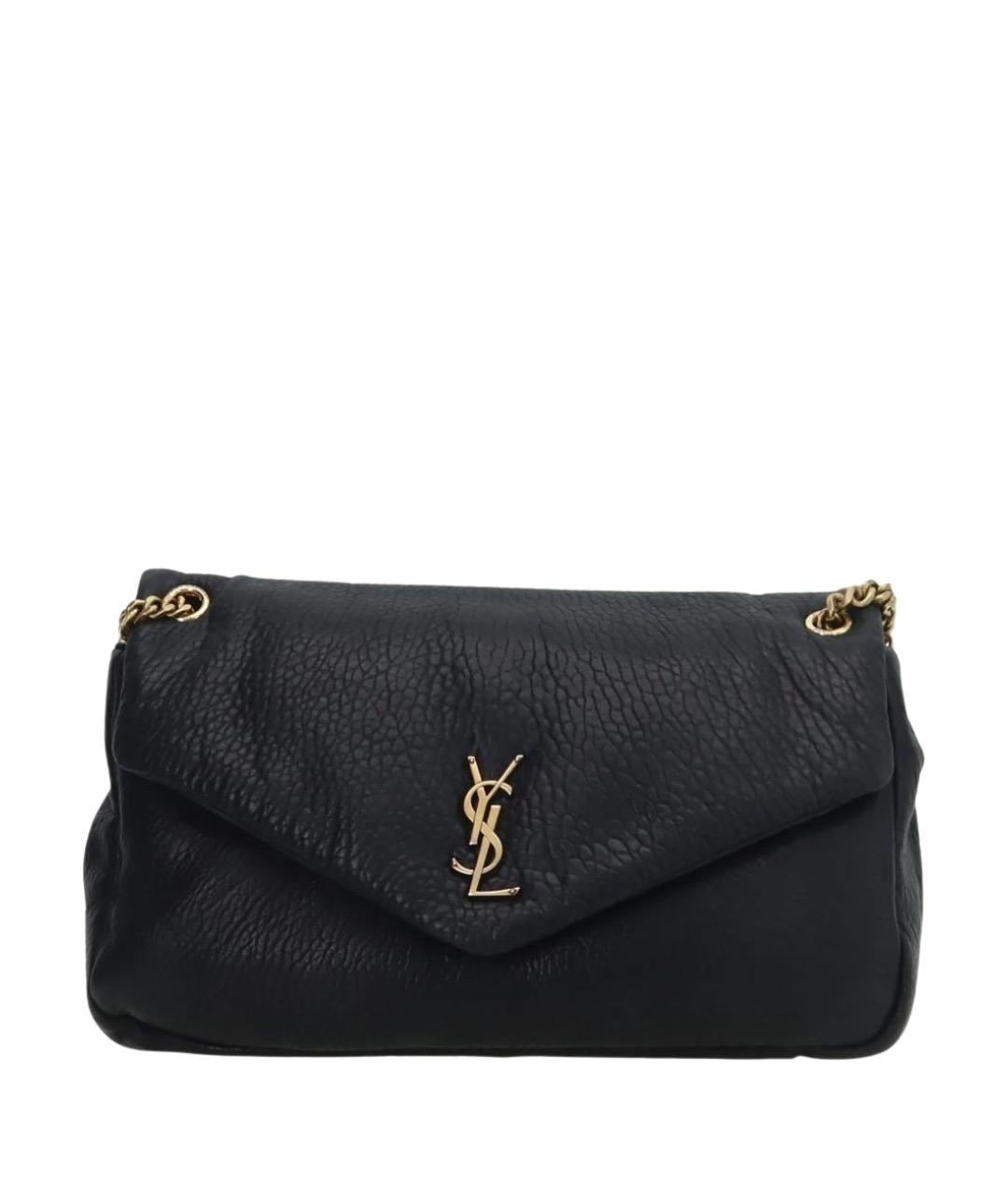 SAINT LAURENT Черная кожаная сумка тоут, фото 1