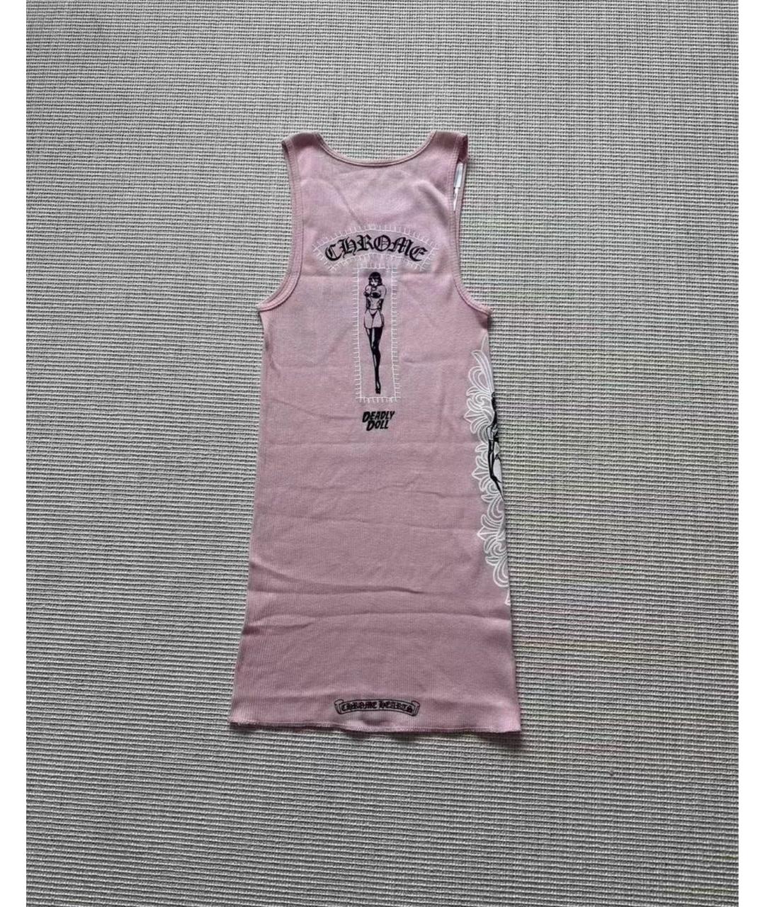 CHROME HEARTS Розовая майка, фото 3