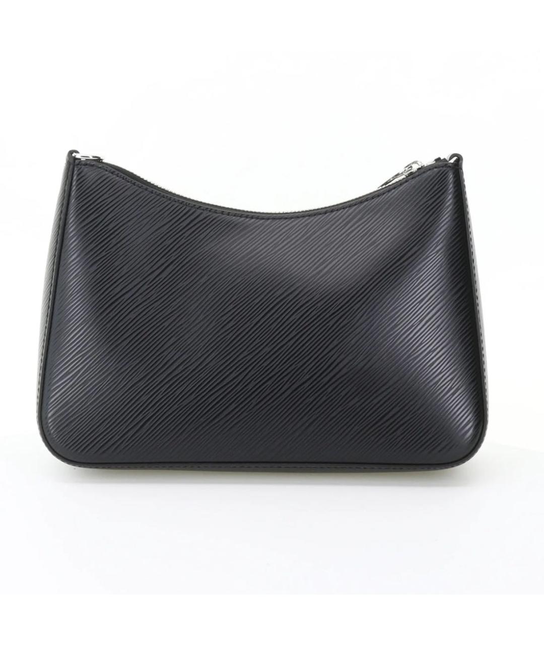 LOUIS VUITTON Черная кожаная сумка через плечо, фото 3