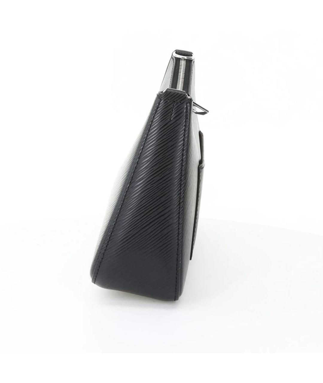 LOUIS VUITTON Черная кожаная сумка через плечо, фото 4