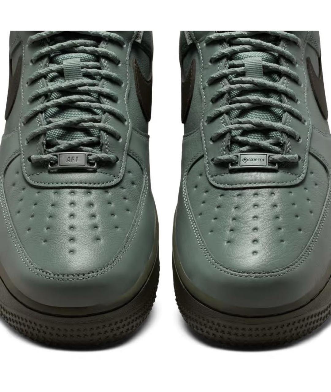 NIKE Хаки низкие кроссовки / кеды из искусственной кожи, фото 3