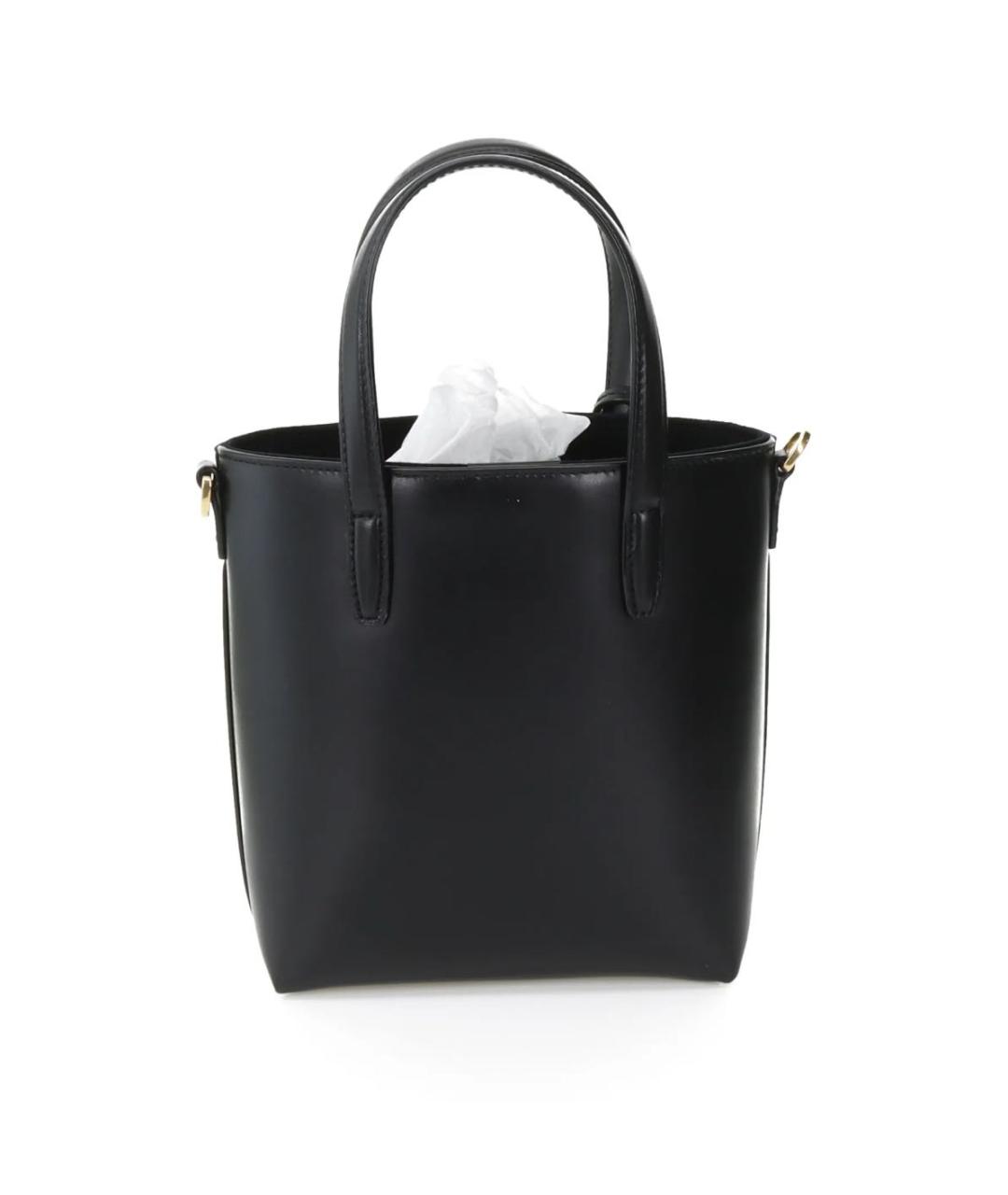 SAINT LAURENT Черная кожаная сумка с короткими ручками, фото 3