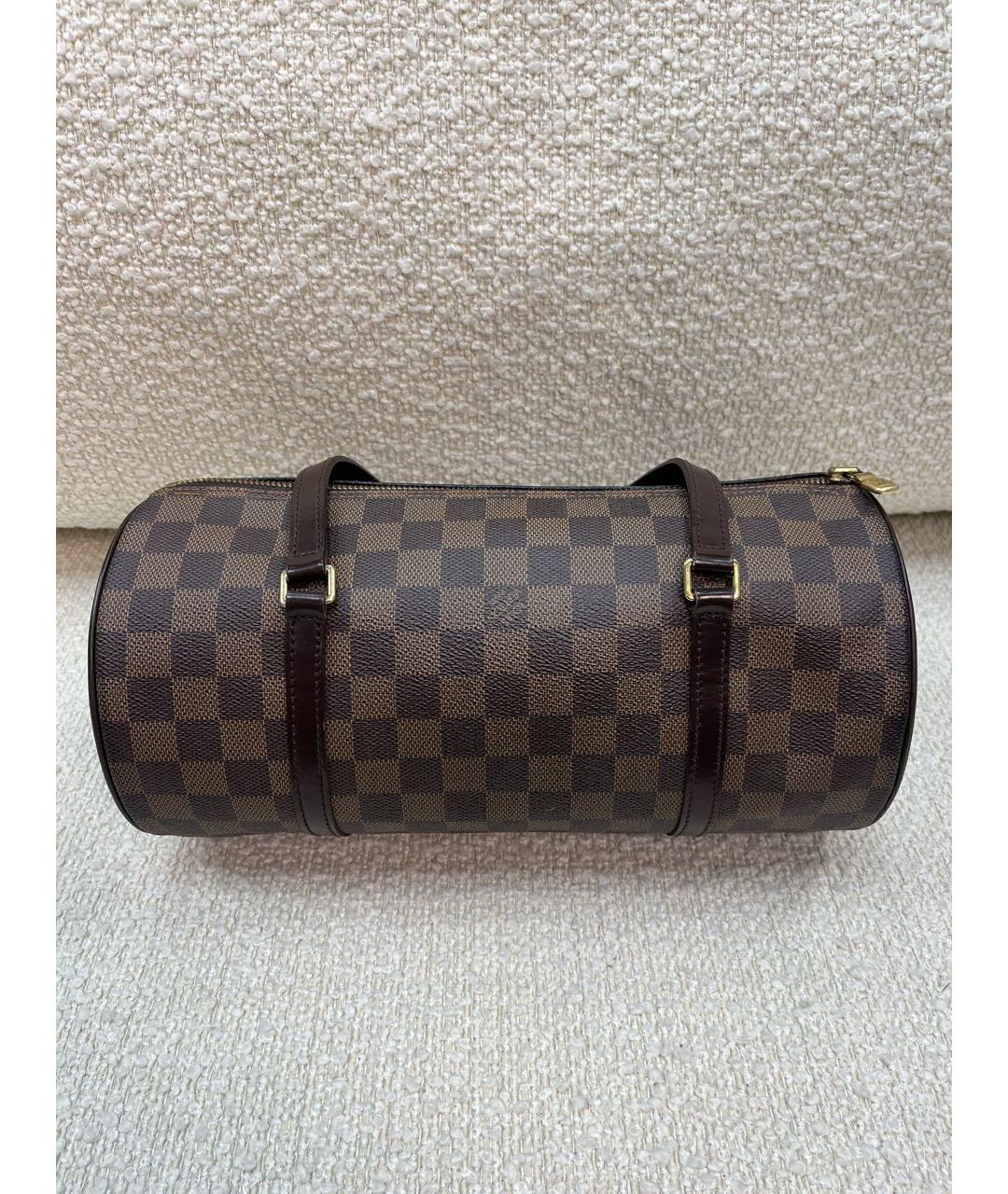 LOUIS VUITTON Коричневая кожаная сумка через плечо, фото 3