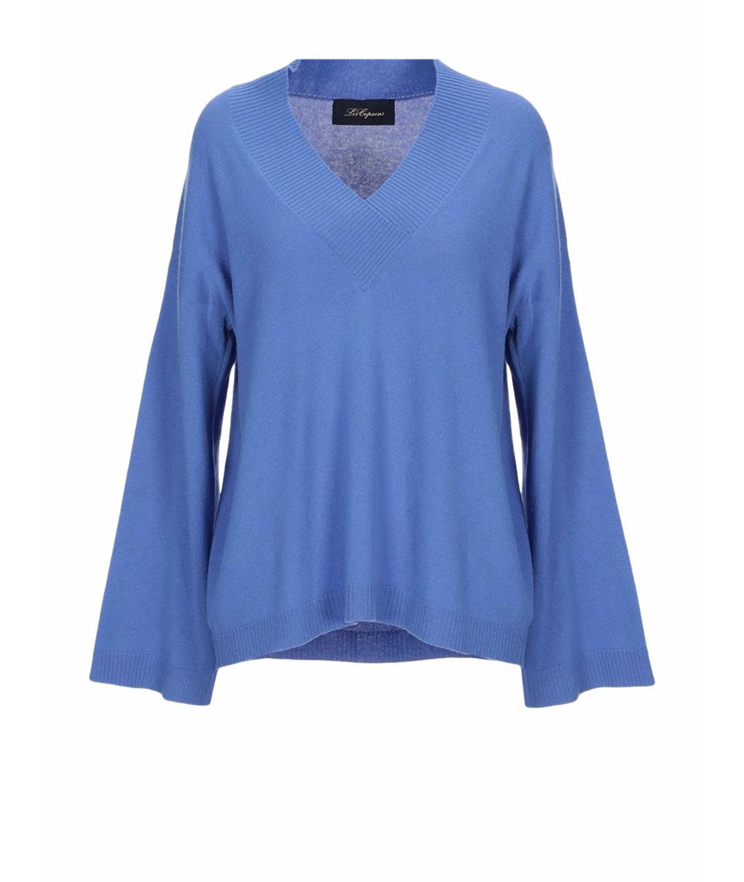 LES COPAINS Синий кашемировый джемпер / свитер, фото 1