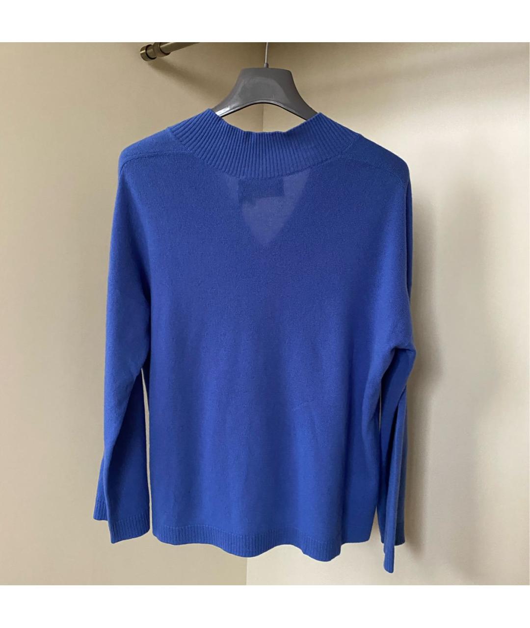 LES COPAINS Синий кашемировый джемпер / свитер, фото 4