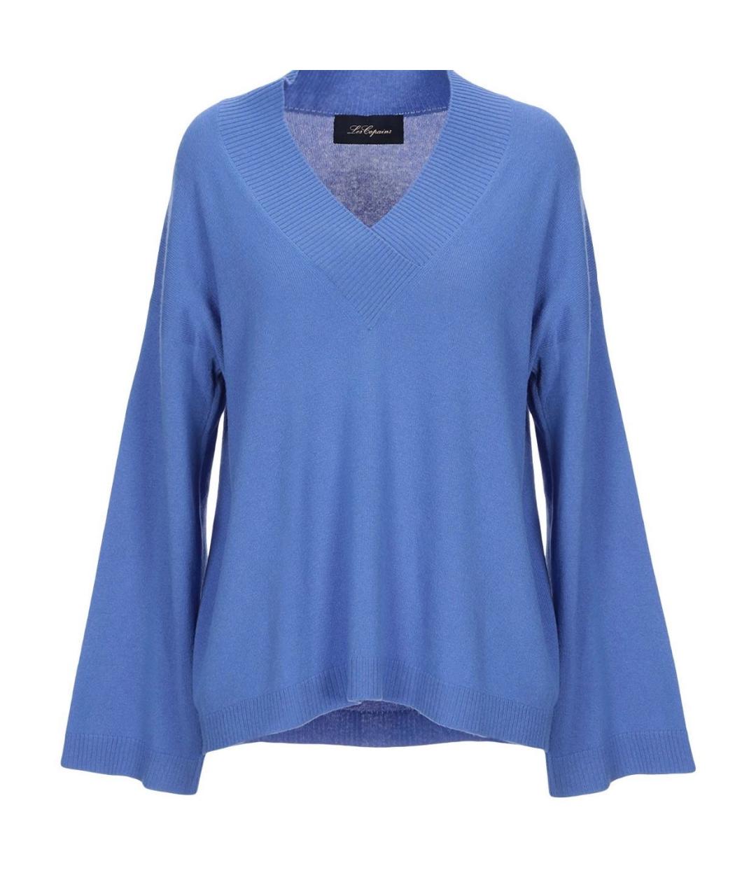 LES COPAINS Синий кашемировый джемпер / свитер, фото 9