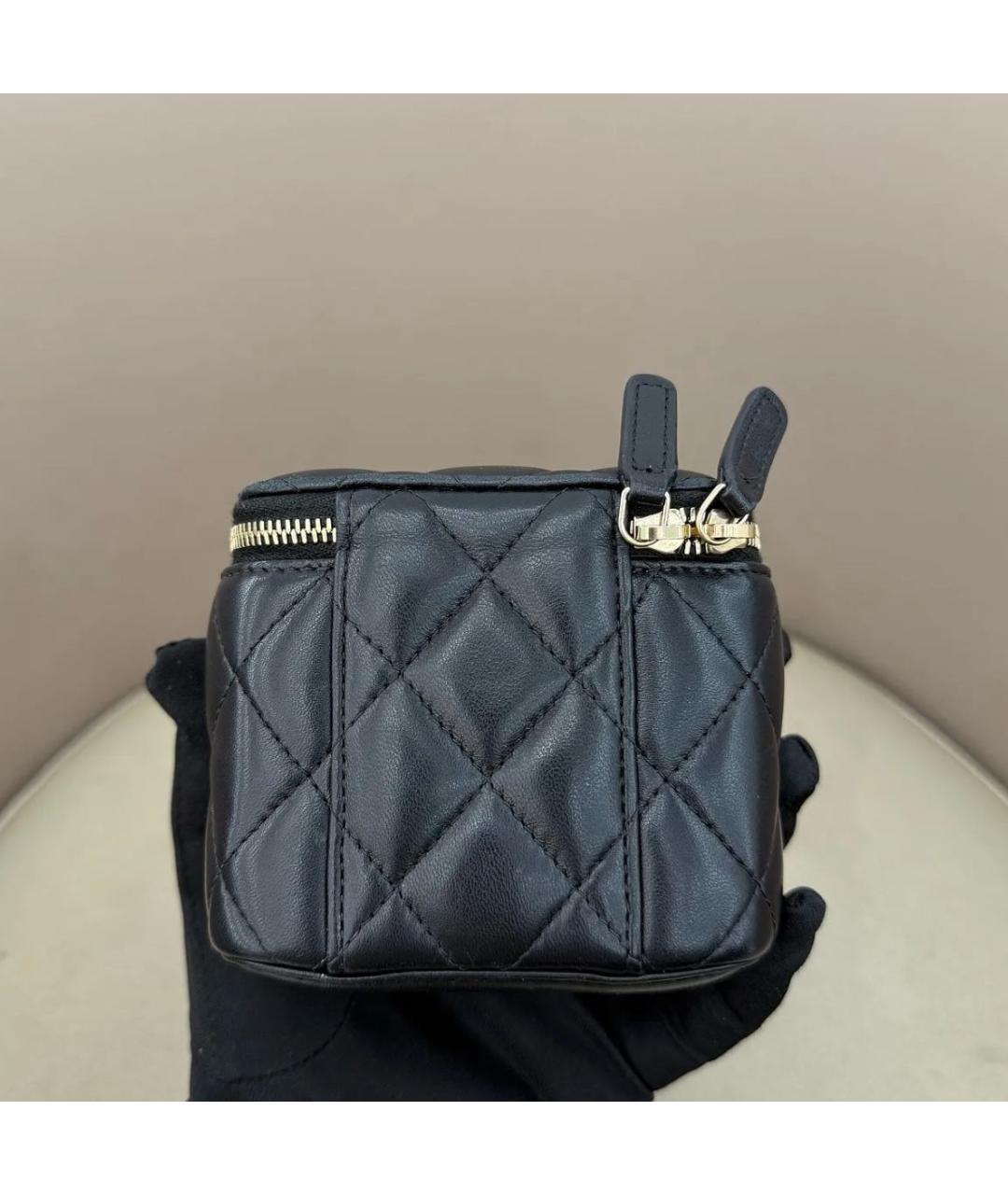 CHANEL Черная кожаная сумка через плечо, фото 2