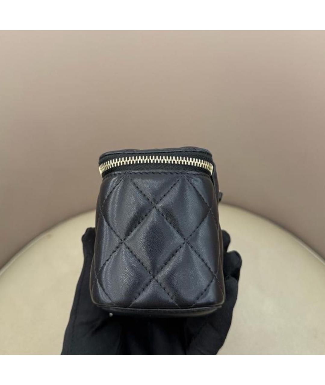 CHANEL Черная кожаная сумка через плечо, фото 5