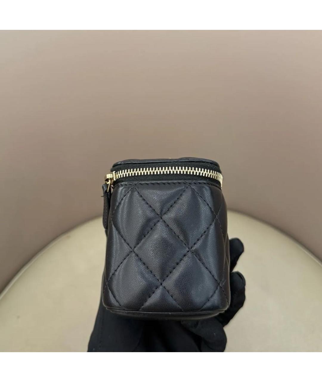 CHANEL Черная кожаная сумка через плечо, фото 3