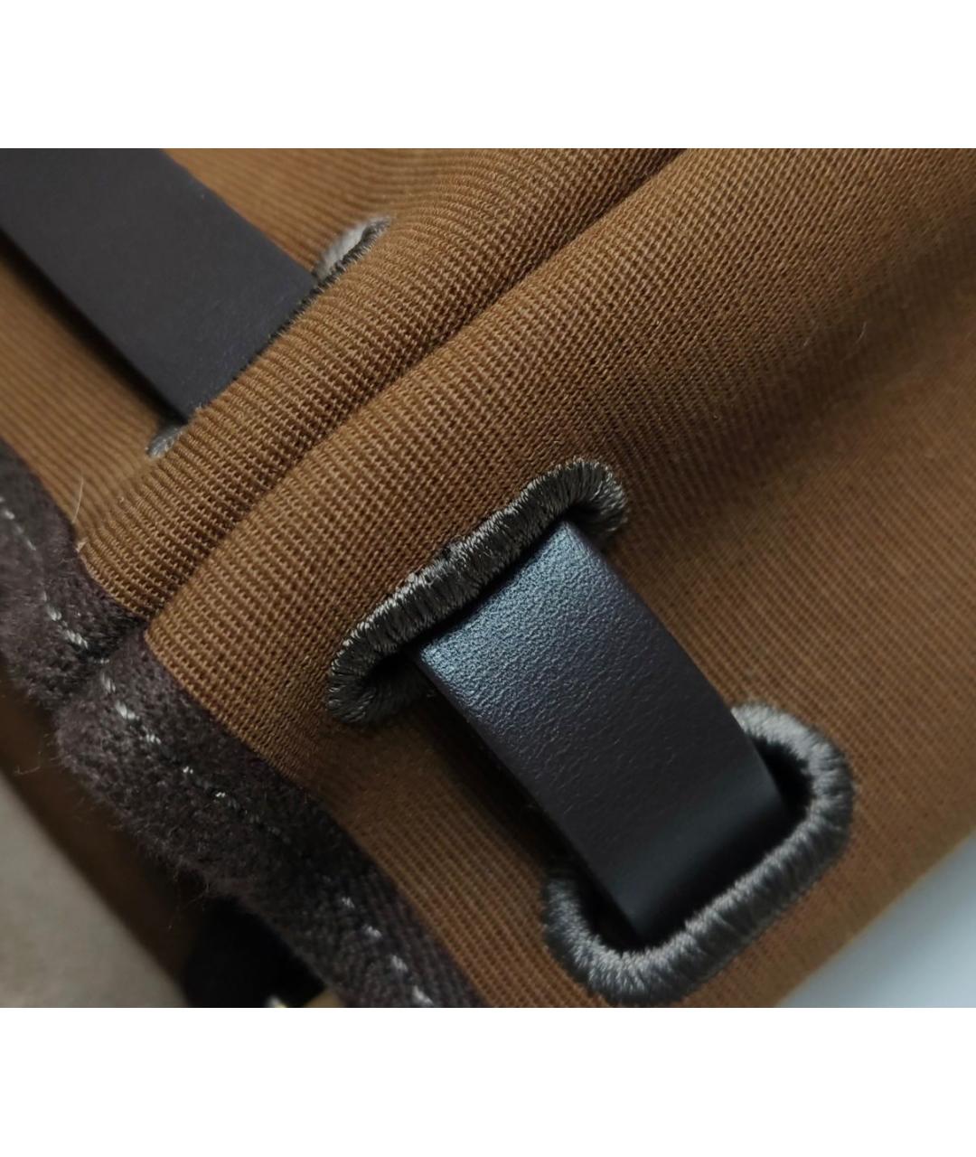 HERMES Коричневая тканевая сумка через плечо, фото 7