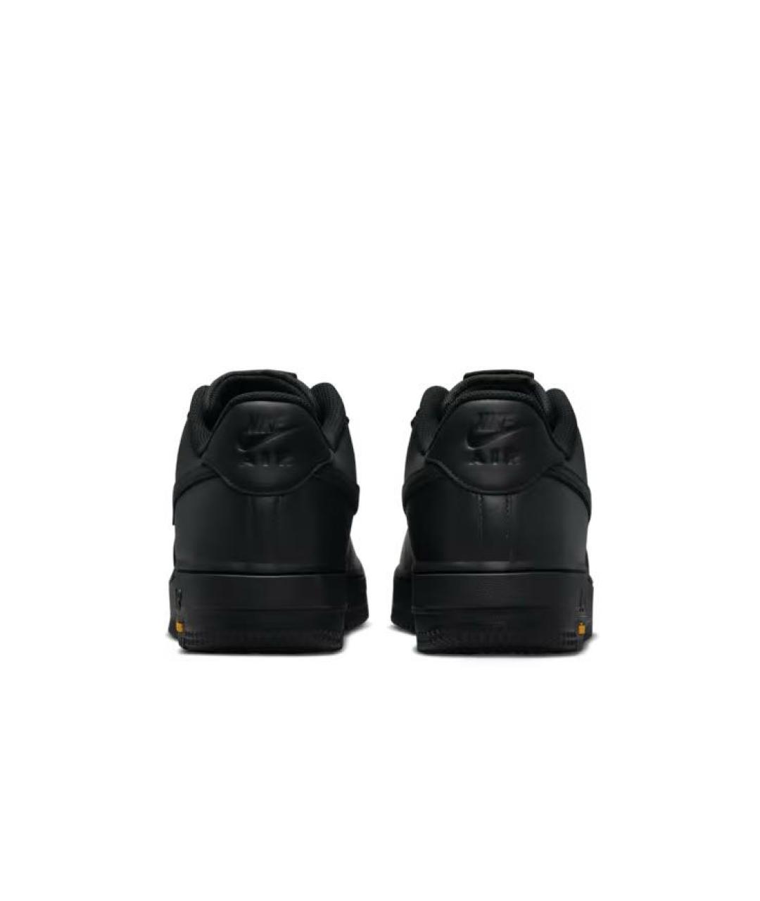 NIKE Черные низкие кроссовки / кеды из искусственной кожи, фото 4