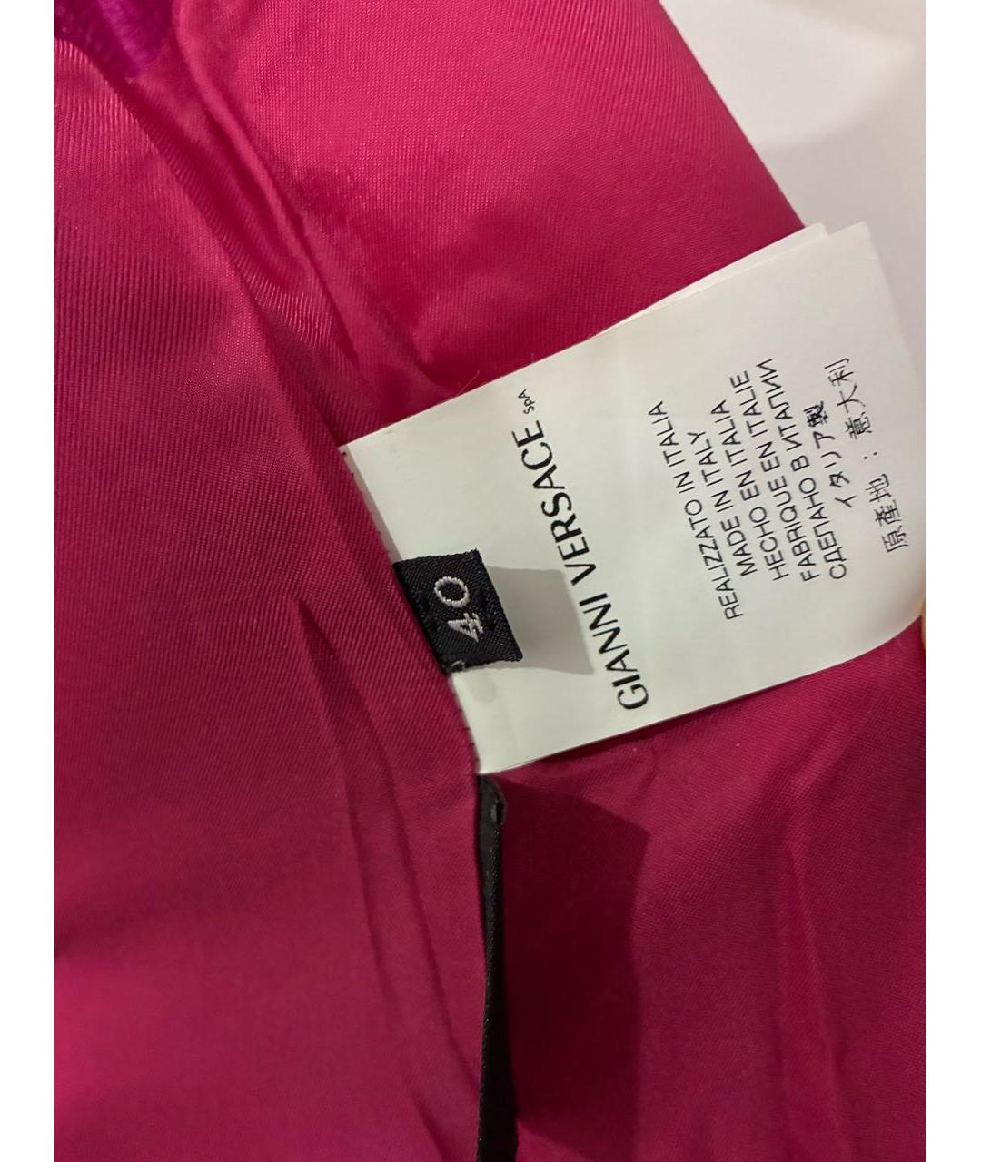 VERSACE Мульти шелковое коктейльное платье, фото 5